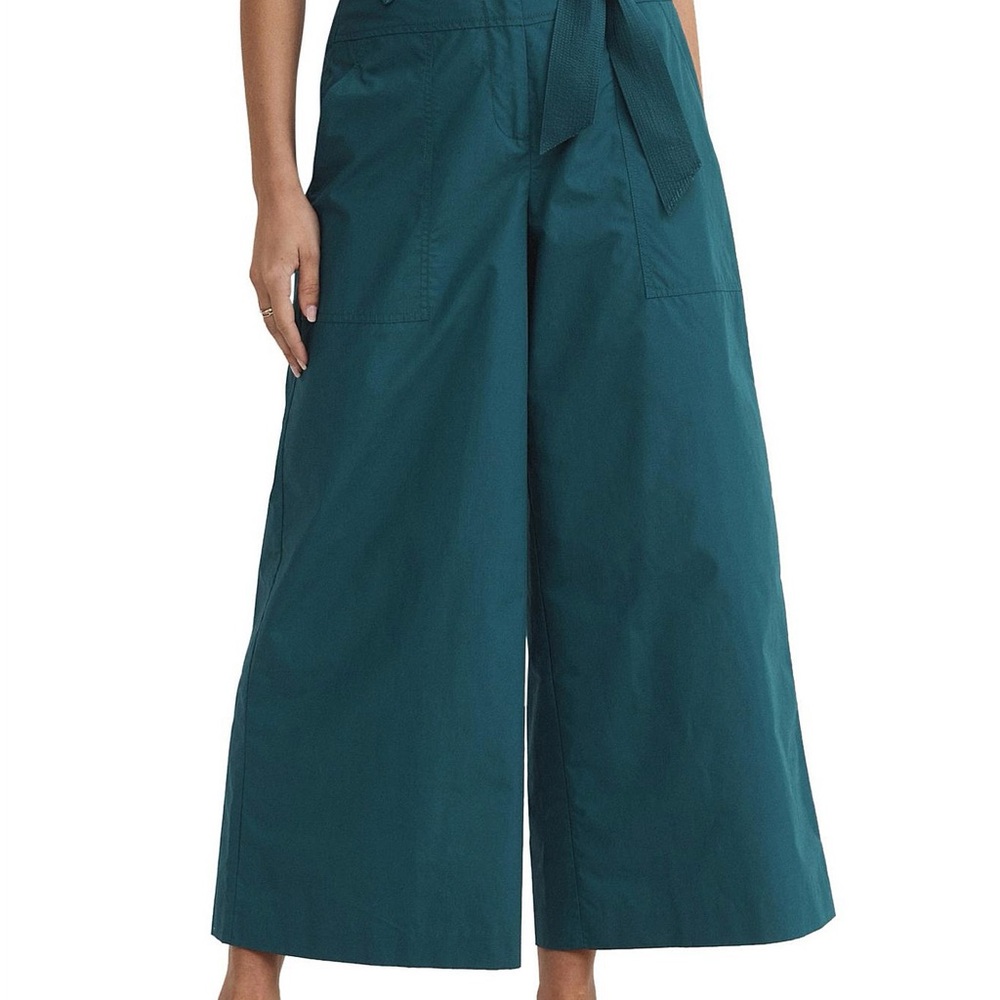 Witchery Cotton Tie Detail Wide Leg Pants Size 6